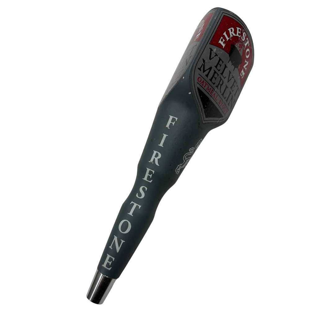 Firestone Walker Velvet Merlin Oatmeal Stout Beer Tap Handle Grey Breweriana